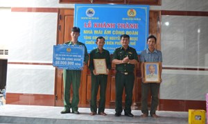 Khánh thành “Nhà Mái ấm Công đoàn” tặng chiến sĩ Biên phòng có hoàn cảnh khó khăn ở vùng biên giới Đắk Lắk