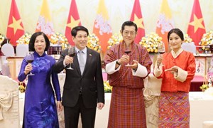 Chủ tịch nước Lương Cường chủ trì chiêu đãi cấp nhà nước Quốc vương Bhutan