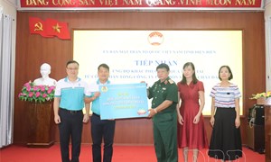 Điện Biên: Tiếp nhận 120 triệu đồng ủng hộ đồng bào bị thiệt hại do thiên tai 