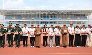 Lãnh đạo MTTQ TP Hà Nội thăm, động viên các khối tham gia A80