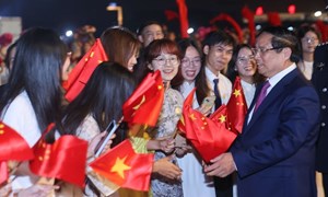 Thủ tướng Phạm Minh Chính tới Thiên Tân, bắt đầu chuyến công tác tại Trung Quốc