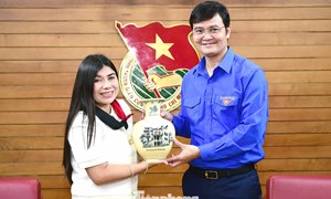Phó Chủ tịch UBTƯ MTTQ Việt Nam, Bí thư thứ nhất Trung ương Đoàn Bùi Quang Huy tiếp Bộ trưởng Thanh niên Nicaragua