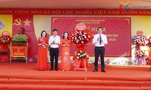 Quảng Ninh: Chủ tịch Ủy ban MTTQ Việt Nam tỉnh dự lễ khai giảng năm học mới tại Trường THCS Lê Quý Đôn