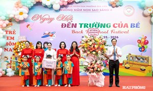 Hải Phòng: Phó Bí thư Thành ủy, Chủ tịch Ủy ban MTTQ Việt Nam thành phố dự Lễ khai giảng tại Trường Mầm non Sao Sáng 4