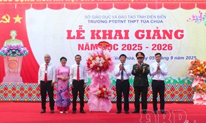 Điện Biên: Chủ tịch Ủy ban MTTQ Việt Nam tỉnh Mùa A Vảng dự lễ khai giảng năm học mới năm 2025