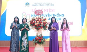 Chủ tịch Ủy ban MTTQ Việt Nam TP Hà Nội thăm, chúc mừng Trường Tiểu học Võ Thị Sáu, Tây Sơn