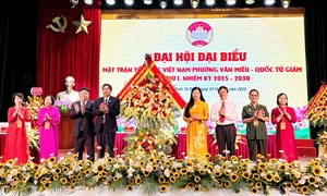 Hà Nội: Đại hội đại biểu Ủy ban Mặt trận Tổ quốc Việt Nam phường Văn Miếu - Quốc Tử Giám lần thứ I, nhiệm kỳ 2025 - 2030