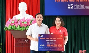 Hà Tĩnh: Hội Chữ thập đỏ tỉnh tiếp nhận hơn 851 triệu đồng ủng hộ nhân dân Cuba 