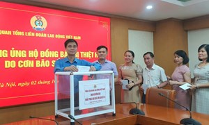 Cơ quan Tổng Liên đoàn Lao động Việt Nam phát động ủng hộ đồng bào vùng bão lũ