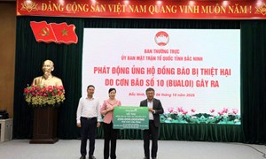 Bắc Ninh: Uỷ ban MTTQ Việt Nam tỉnh phát động ủng hộ đồng bào bị thiệt hại do bão số 10 