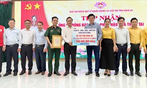 Uỷ ban MTTQ Việt Nam TP Đà Nẵng hỗ trợ Nghệ An 1 tỉ đồng khắc phục hậu quả bão số 10