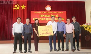 Lào Cai: Uỷ ban MTTQ Việt Nam tỉnh tiếp nhận ủng hộ khắc phục hậu quả thiên tai từ Tập đoàn Công nghiệp Than - Khoáng sản Việt Nam 