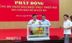 Ninh Bình: Uỷ ban MTTQ Việt Nam phường Hoa Lư phát động quyên góp ủng hộ nhân dân khắc phục thiệt hại do bão số 10
