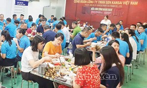 Hưng Yên: Bữa cơm công đoàn ấm lòng người lao động