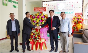 Lâm Đồng: Uỷ ban MTTQ Việt Nam tỉnh chúc mừng Hiệp hội Hoa Đà Lạt nhân Ngày Doanh nhân Việt Nam