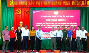 Tuyên Quang: Phó Bí thư Tỉnh ủy, Chủ tịch Ủy ban MTTQ Việt Nam tỉnh tiếp đoàn công tác thành phố Đà Nẵng trao hỗ trợ khắc phục hậu quả thiên tai