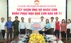 Đà Nẵng hỗ trợ Uỷ ban MTTQ Việt Nam tỉnh Thái Nguyên 2 tỷ đồng khắc phục hậu quả thiên tai