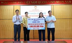 Bắc Ninh: Tiếp nhận ủng hộ kinh phí hỗ trợ Nhân dân khắc phục thiệt hại do bão lũ