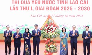 Phó Chủ tịch Ủy ban Trung ương MTTQ Việt Nam Nguyễn Thị Tuyến dự Đại hội Thi đua yêu nước tỉnh Lào Cai lần thứ I, giai đoạn 2025 - 2030
