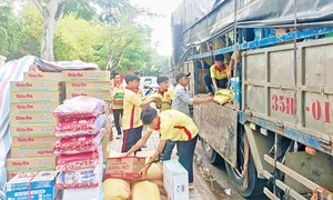 Cần Thơ: Những chuyến xe nghĩa tình hướng về vùng bão lũ