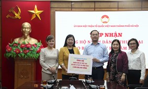 Hà Nội: Tiếp nhận 31 tỷ đồng ủng hộ đồng bào chịu ảnh hưởng bão lũ qua MTTQ thành phố