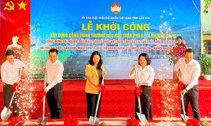 Lào Cai: Ủy ban MTTQ Việt Nam tỉnh khởi công xây dựng công trình Trường Tiểu học Trần Phú B, xã Thượng Bằng La