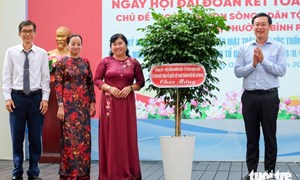 TP Hồ Chí Minh: Ngày hội Đại đoàn kết toàn dân tộc khu phố 21, phường Bình Phú