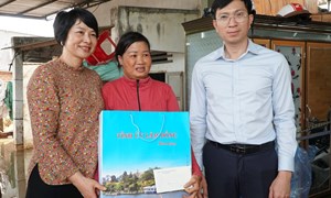 Lâm Đồng: Chủ tịch Ủy ban MTTQ Việt Nam tỉnh Phạm Thị Phúc kiểm tra, hỗ trợ xã Lương Sơn thiệt hại do mưa lũ