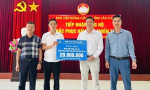 Lào Cai: Ủy ban MTTQ Việt Nam tỉnh đã tiếp nhận hơn 82 tỷ đồng sẻ chia cùng đồng bào Lào Cai khắc phục hậu quả bão số 10