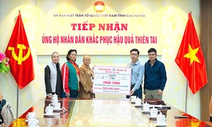 Cao Bằng: Ủy ban MTTQ Việt Nam tỉnh tiếp nhận hơn 193,8 tỷ đồng hỗ trợ khắc phục hậu quả bão lũ