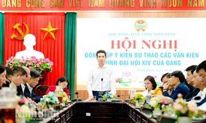 Ninh Bình: Hội Nông dân tỉnh đóng góp ý kiến vào Dự thảo các Văn kiện trình Đại hội XIV của Đảng