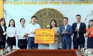Thái Nguyên: Ủy ban MTTQ Việt Nam tỉnh tiếp nhận ủng hộ khắc phục hậu quả thiên tai