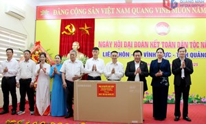 Ủy viên Bộ Chính trị Nguyễn Xuân Thắng dự ngày hội Đại đoàn kết toàn dân tộc tại Quảng Ninh 