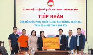 Lạng Sơn tiếp nhận 2 tỷ đồng hỗ trợ nhân dân khắc phục hậu quả thiên tai