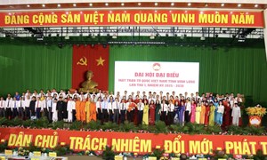 Phó Bí thư Đảng ủy MTTQ, các đoàn thể Trung ương Nguyễn Thái Học dự Đại hội MTTQ Việt Nam tỉnh Vĩnh Long