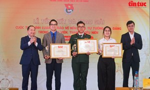 Trao giải thưởng chính luận về bảo vệ nền tảng tư tưởng của Đảng trong đoàn viên, thanh thiếu niên lần thứ nhất