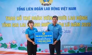 Tổng LĐLĐ Việt Nam hỗ trợ khẩn cấp hơn 1,5 tỷ đồng giúp người lao động Gia Lai