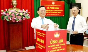 Đồng Nai: Ủy ban MTTQ Việt Nam tỉnh ủng hộ đồng bào bão lụt, Quỹ Vì người nghèo