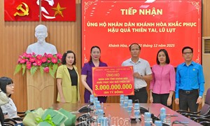 Khánh Hòa: Tiếp nhận 13,1 tỷ đồng khắc phục hậu quả thiên tai từ các địa phương, doanh nghiệp