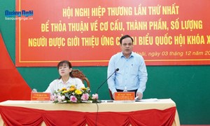 Quảng Ngãi: Hội nghị Hiệp thương lần thứ nhất giới thiệu 22 người ứng cử đại biểu Quốc hội khóa XVI