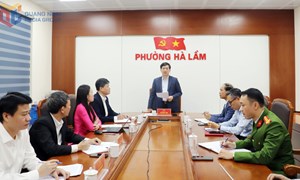 Quảng Ninh: Chủ tịch Ủy ban MTTQ Việt Nam tỉnh làm việc với Ban Thường vụ Đảng ủy phường Hà Lầm