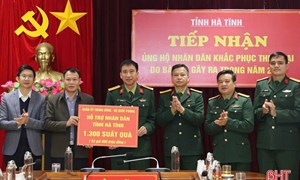 Hà Tĩnh: Ủy ban MTTQ Việt Nam tỉnh tiếp nhận 1300 suất quà từ Bộ Quốc phòng khắc phục hậu quả thiên tai