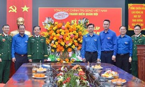 Trung ương Đoàn TNCS Hồ Chí Minh chúc mừng Ban Thanh niên Quân đội nhân Ngày thành lập QĐND Việt Nam