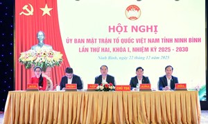 Ninh Bình: Ủy ban MTTQ Việt Nam tỉnh tổ chức hội nghị lần thứ 2 khóa I, nhiệm kỳ 2025 - 2030
