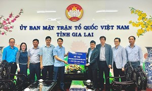 Gia Lai: Ủy ban MTTQ Việt Nam tỉnh tiếp nhận 1 tỷ đồng hỗ trợ khắc phục hậu quả thiên tai