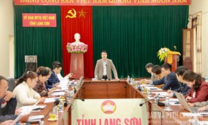 Lạng Sơn: Ủy ban MTTQ Việt Nam tỉnh phản biện dự thảo Nghị quyết về chính sách chăm sóc sức khỏe cán bộ