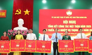 Khánh Hòa: Ủy ban MTTQ Việt Nam tỉnh tổ chức Hội nghị tổng kết công tác năm 2025
