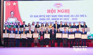 Nghệ An: Ủy ban MTTQ Việt Nam tỉnh tổ chức hội nghị lần thứ II, nhiệm kỳ 2025 - 2030