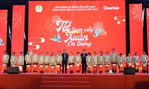 Bắc Ninh: Liên đoàn Lao động tỉnh tổ chức chương trình “Tết sum vầy - Xuân ơn Đảng”