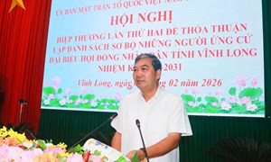 Vĩnh Long: Ủy ban MTTQ Việt Nam tỉnh tổ chức Hội nghị hiệp thương lần thứ hai ​